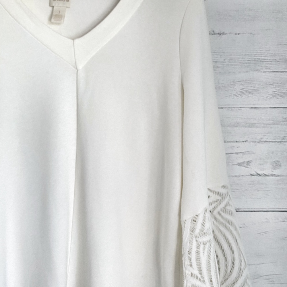 White Chico’s Flirty Sweater